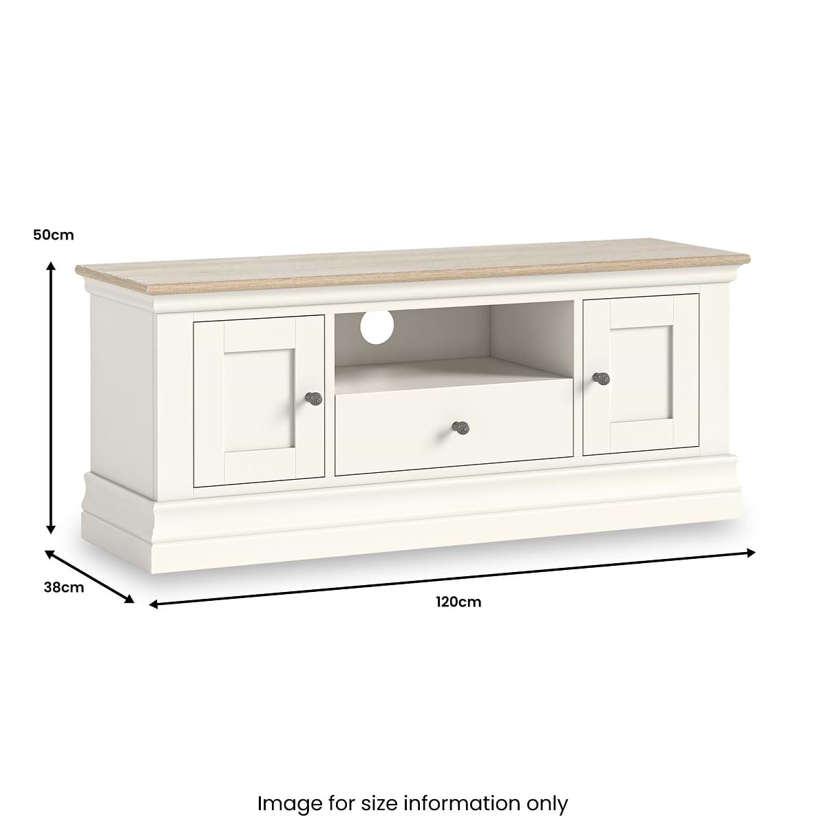 Roseland Furniture Grade B Linden Cream 120cm TV Unit RRP £340