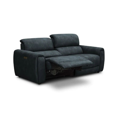  Oak Furnitureland Grade B Arabella Shadow Fabric 3 Seater Power Recliner Sofa RRP £1700