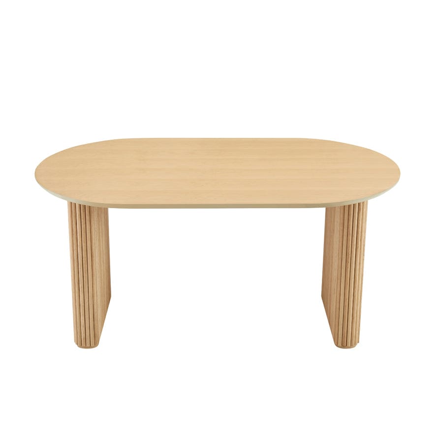Dusk Grade B Hattie Natural Panel Oval 4-6 Seater Dining Table RRP £429