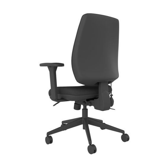 POS-CC2-00277 Grade-C1 Posturite Homeworker Plus, Armrests, Hard Floor Castors - Black RRP £474