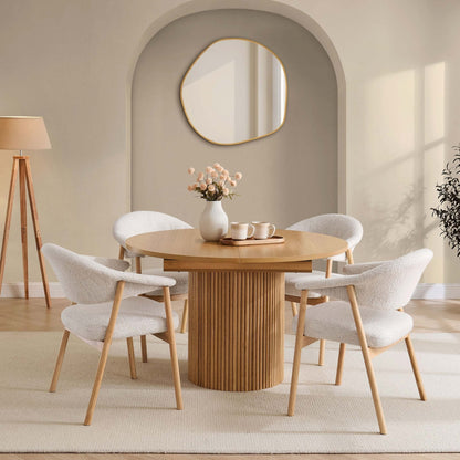 Dusk Hattie Grade B Light Wood Oval Extendable 4-6 Seater Dining Table RRP £404