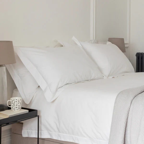 SOA-DIR-00948 Soak & Sleep White 600TC Egyptian Cotton Double Duvet Cover RRP £29