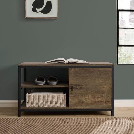 DUS-CC2-00110 Grade-B Dusk Willow Shoe Storage Bench - Mango Wood RRP £45.00