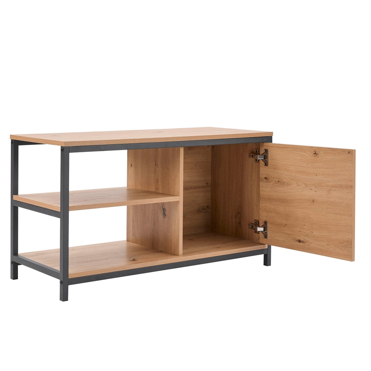 DUS-CC2-03292 Grade-B Dusk Willow Shoe Storage Bench - Oak Effect RRP £67.00