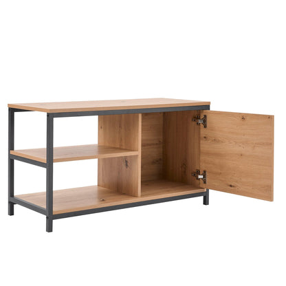 DUS-CC2-00094 Grade-B Dusk Willow Shoe Storage Bench - Oak Effect RRP £45.00