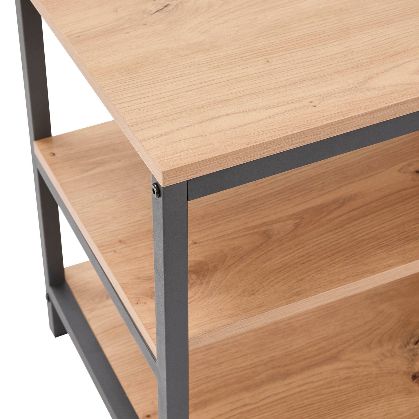 DUS-CC2-00095 Grade-B Dusk Willow Shoe Storage Bench - Oak Effect RRP £45.00