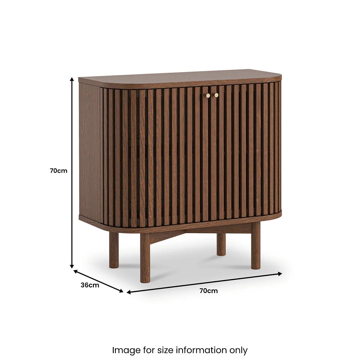 Roseland Grade B Furniture Shorwell Dark Oak Slatted Cupboard RRP £300
