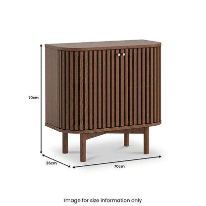 Roseland Grade B Furniture Shorwell Dark Oak Slatted Cupboard RRP £300