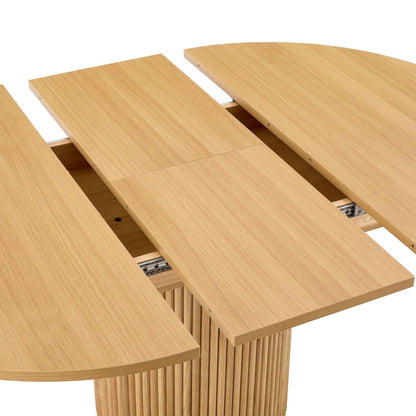 Dusk Hattie Grade B Light Wood Oval Extendable 4-6 Seater Dining Table RRP £404