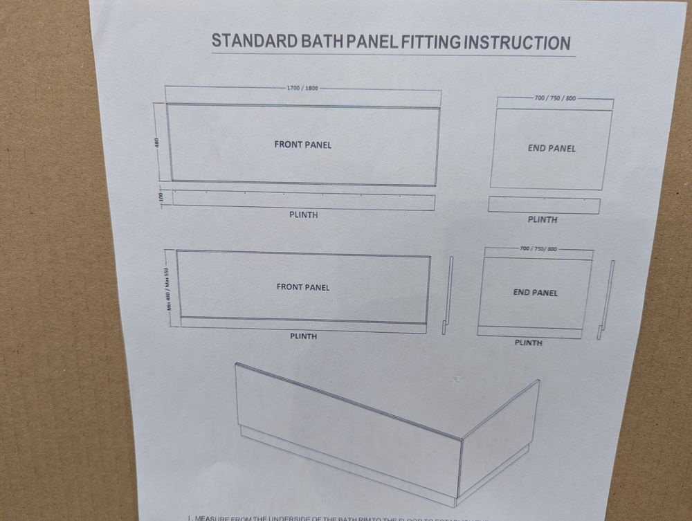 HAR-CCG-00862 Grade-A Harrison Bathrooms 800mm Vinyl Wrap Panel End Indigo Blue RRP £101.00