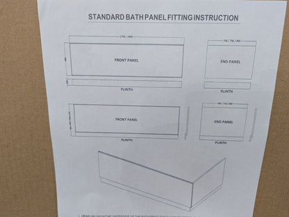 HAR-CCG-00862 Grade-A Harrison Bathrooms 800mm Vinyl Wrap Panel End Indigo Blue RRP £101.00
