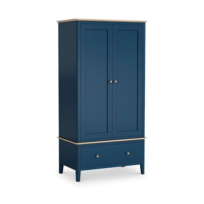 Roseland Grade B Furniture Penrose Navy Gents Double Wardrobe RRP £695