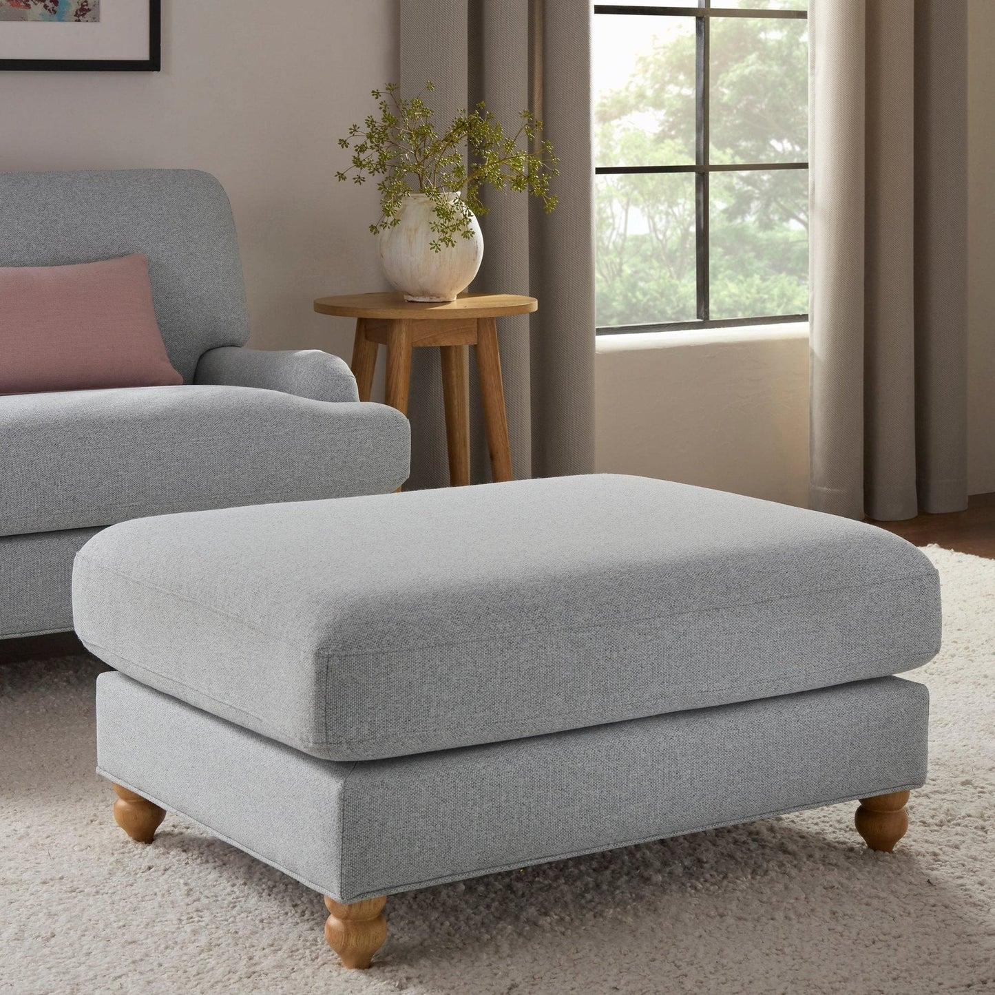 Dusk Hampshire Pouffe - Light Grey (ref DUS-APM-21666) RRP £299