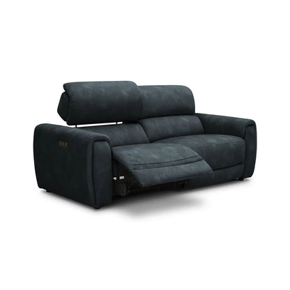  Oak Furnitureland Grade B Arabella Shadow Fabric 3 Seater Power Recliner Sofa RRP £1700