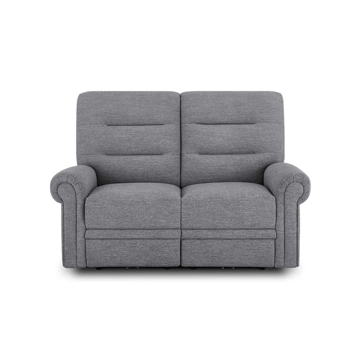Oak Furnitureland Grade B Eastbourne Santos Steel Fabric 2 Seater Sofa RRP £1280