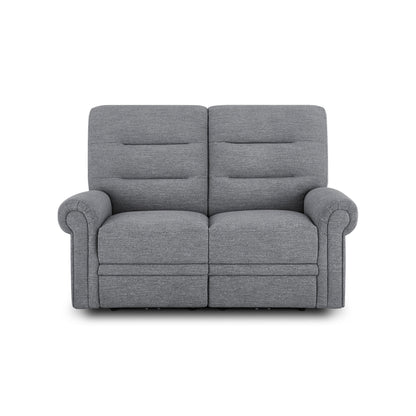 Oak Furnitureland Grade B Eastbourne Santos Steel Fabric 2 Seater Sofa RRP £1280