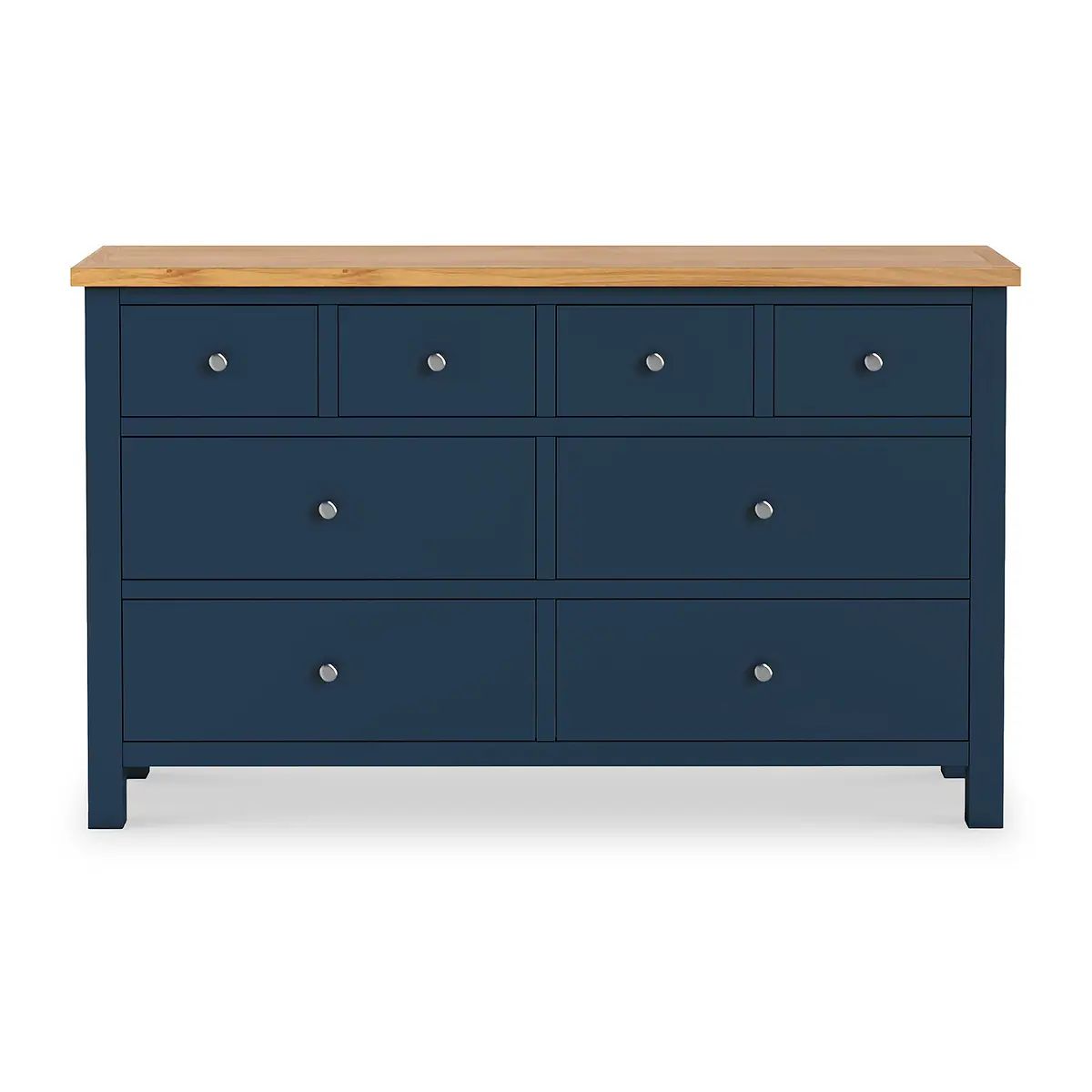 Roseland Grade B Furniture Farro Navy and Oak XL 8 Drawer Chest of Drawers RRP £505.00