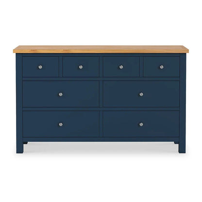 Roseland Grade B Furniture Farro Navy and Oak XL 8 Drawer Chest of Drawers RRP £505.00