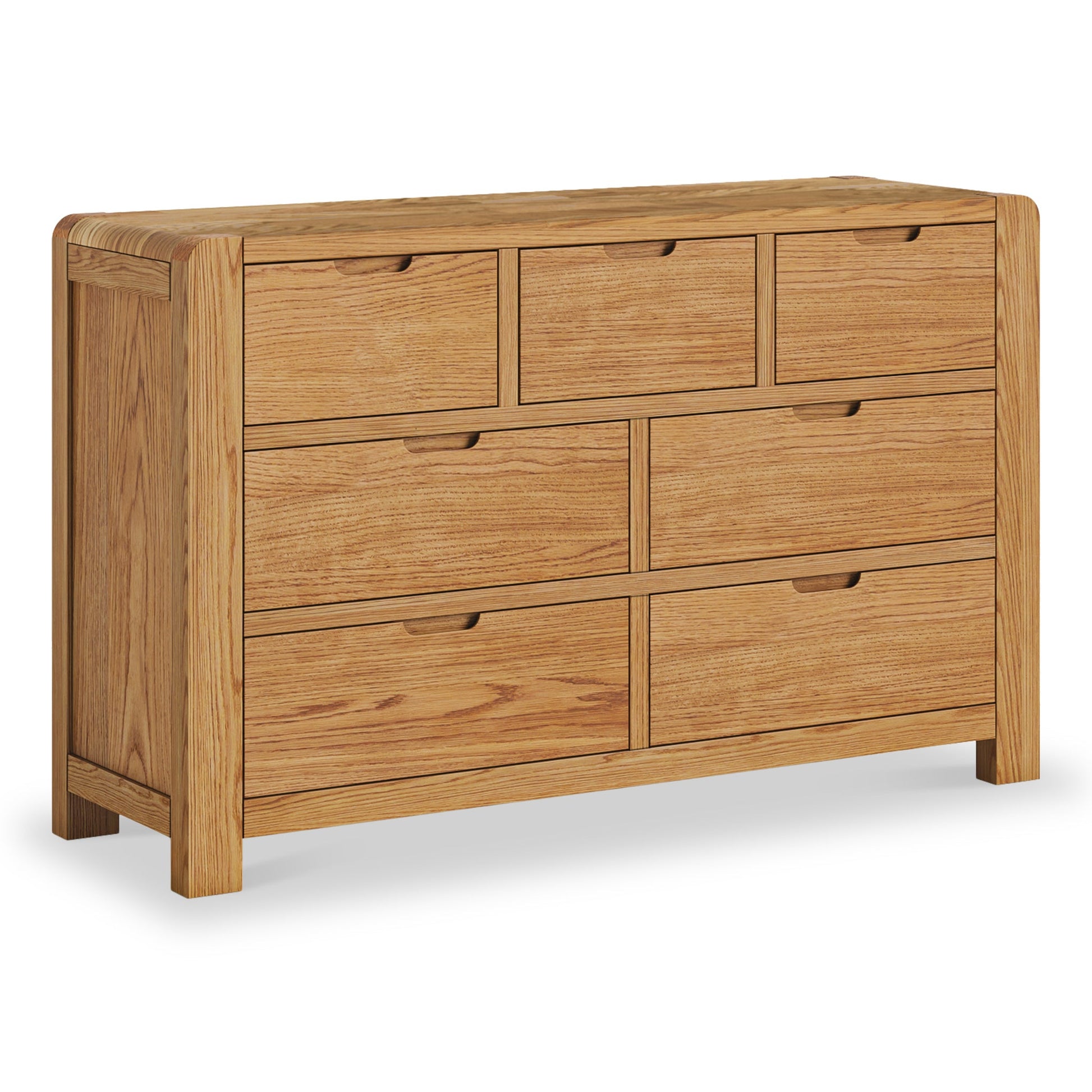 Roseland Grade B Furniture Harvey Oak 3 Over 4 Chest of Drawers RRP £760