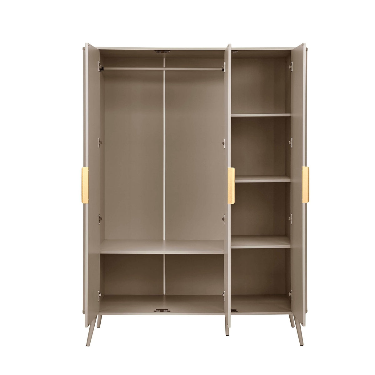 Dusk Hattie Grade B Taupe & Gold Effect 3 Door Triple Wardrobe RRP £389