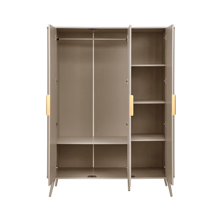 Dusk Hattie Grade B Taupe & Gold Effect 3 Door Triple Wardrobe RRP £389