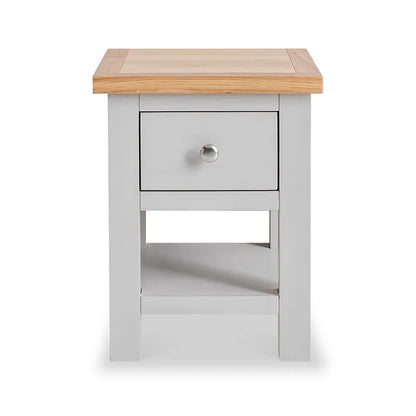 ROS-OUT-00794 Grade-B Roseland Furniture Farro Grey & Oak Lamp Table RRP £84.95