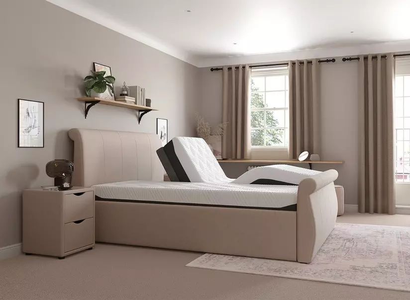 Dreams Grade B Lucia Sleepmotion 200u&i Natural King Size Adjustable Bed Frame RRP £1898