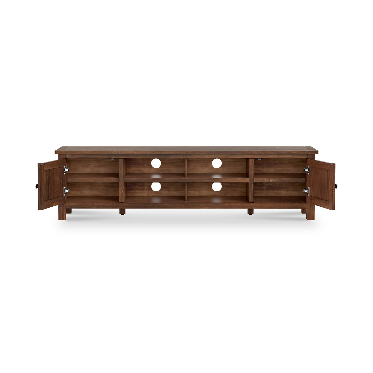 Roseland Grade B Furniture Duchy Dark Brown Acacia 180cm Extra Wide TV Stand RRP £340