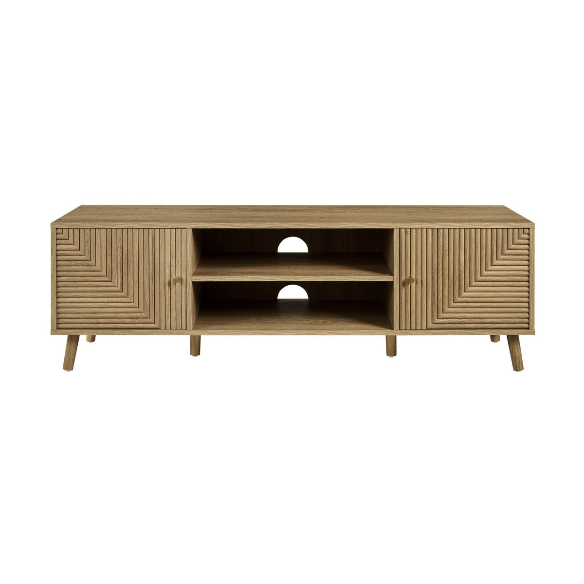 Dusk Grade B Dora Light Wood TV Unit for TVs up to 60" RRP £209