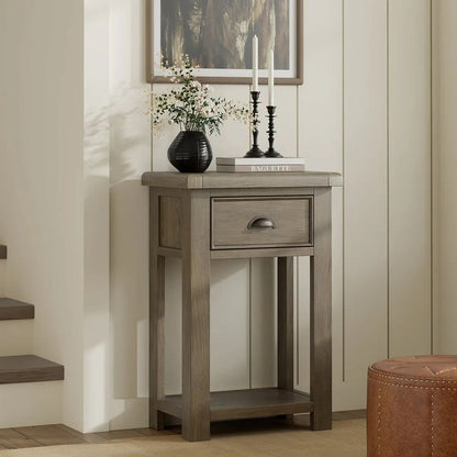 ROS-OUT-00741 Grade-B Roseland Furniture Taunton Smoked Oak Side Table RRP £190.00