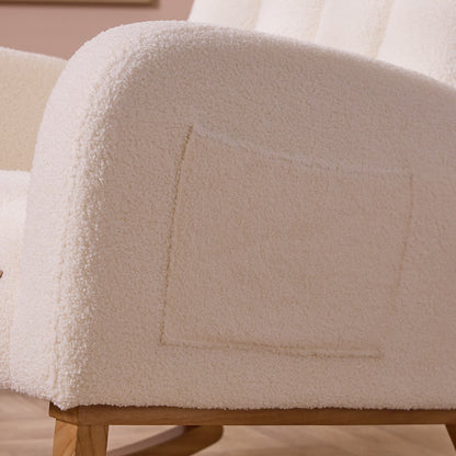 Tutti Bambini Grade B Luca Rocking Chair & Storage Footstool - Fresh Cream RRP £259