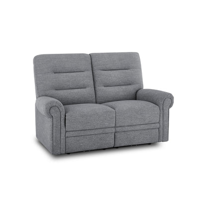 Oak Furnitureland Grade B Eastbourne Santos Steel Fabric 2 Seater Sofa RRP £1280