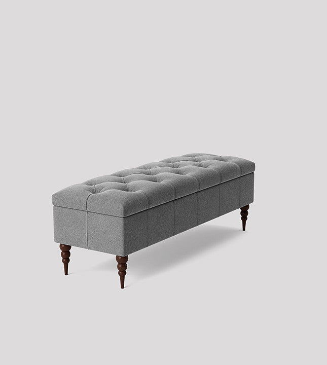 SWO-CCG-03170 Grade-B Swoon Plymouth Ottoman in Pepper Smart Wool RRP £469.00
