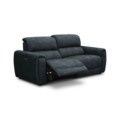  Oak Furnitureland Grade B Arabella Shadow Fabric 3 Seater Power Recliner Sofa RRP £1700
