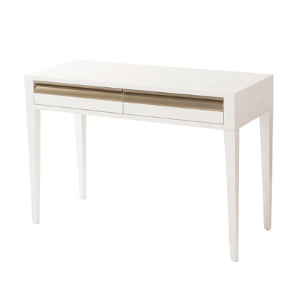 RV Astley Grade A Rhona White and Brass 2 Drawer Dressing Table RRP £826
