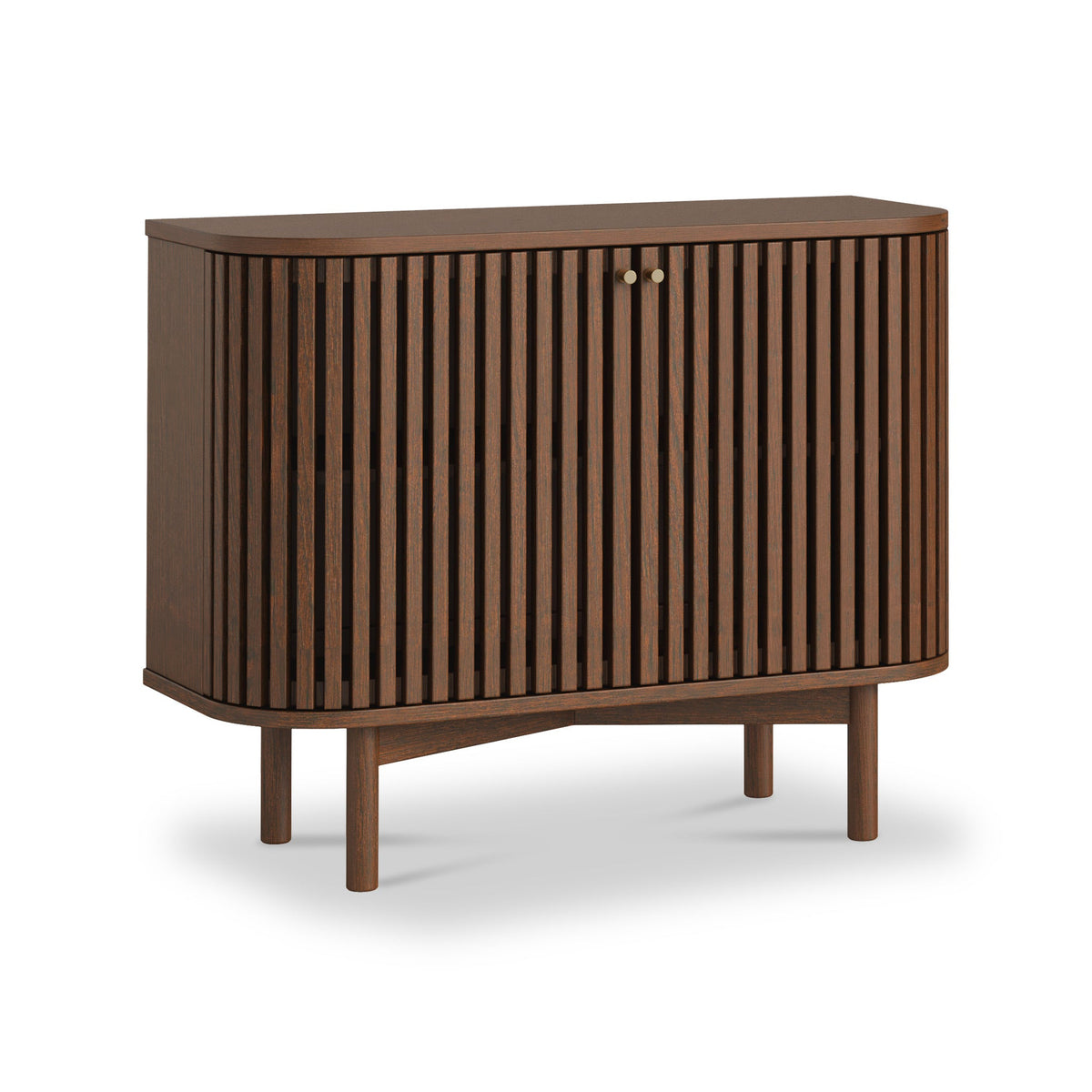 Roseland Grade B Furniture Shorwell Dark Oak Slatted Small Sideboard RRP £335