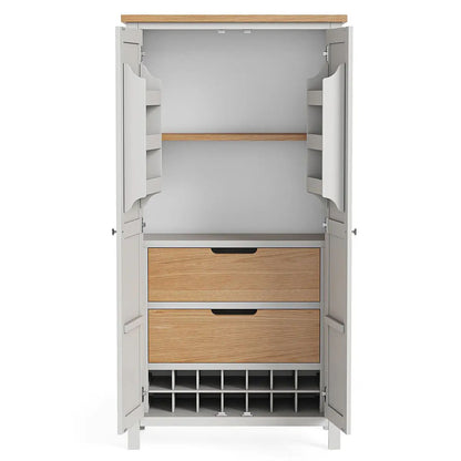 Roseland Grade B Furniture Farro Grey & Oak Kitchen Larder Unit RRP £530