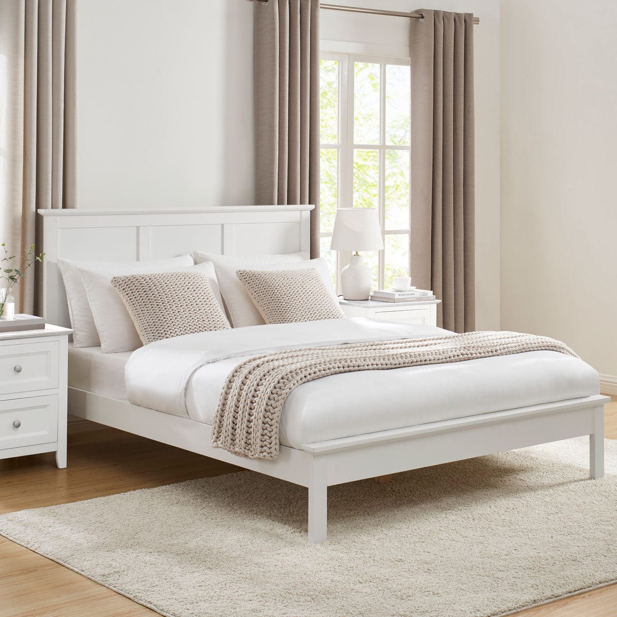 DUS-CC2-07495 Grade-B Dusk Salcombe Single Bed Frame - White RRP £179.00