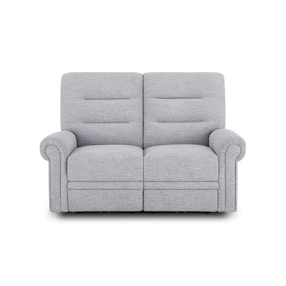  Oak Furnitureland Grade B Eastbourne Keswick Dove Fabric 2 Seater Sofa RRP £1180