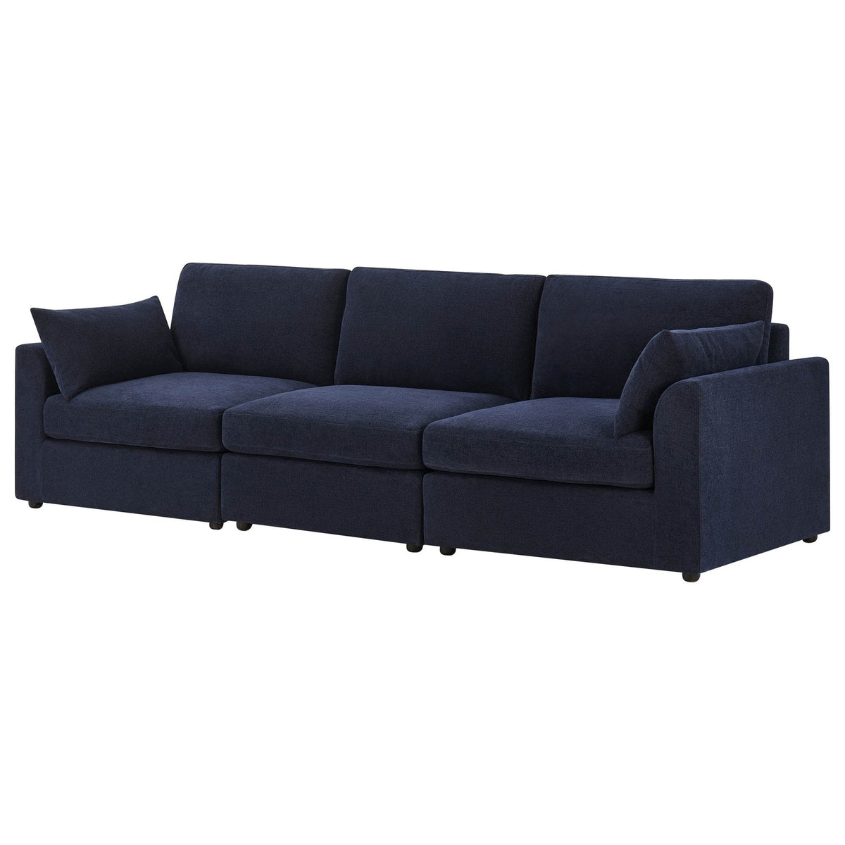 Dusk Miami Grade B Chenille Navy 3 Seater Sofa RRP £749