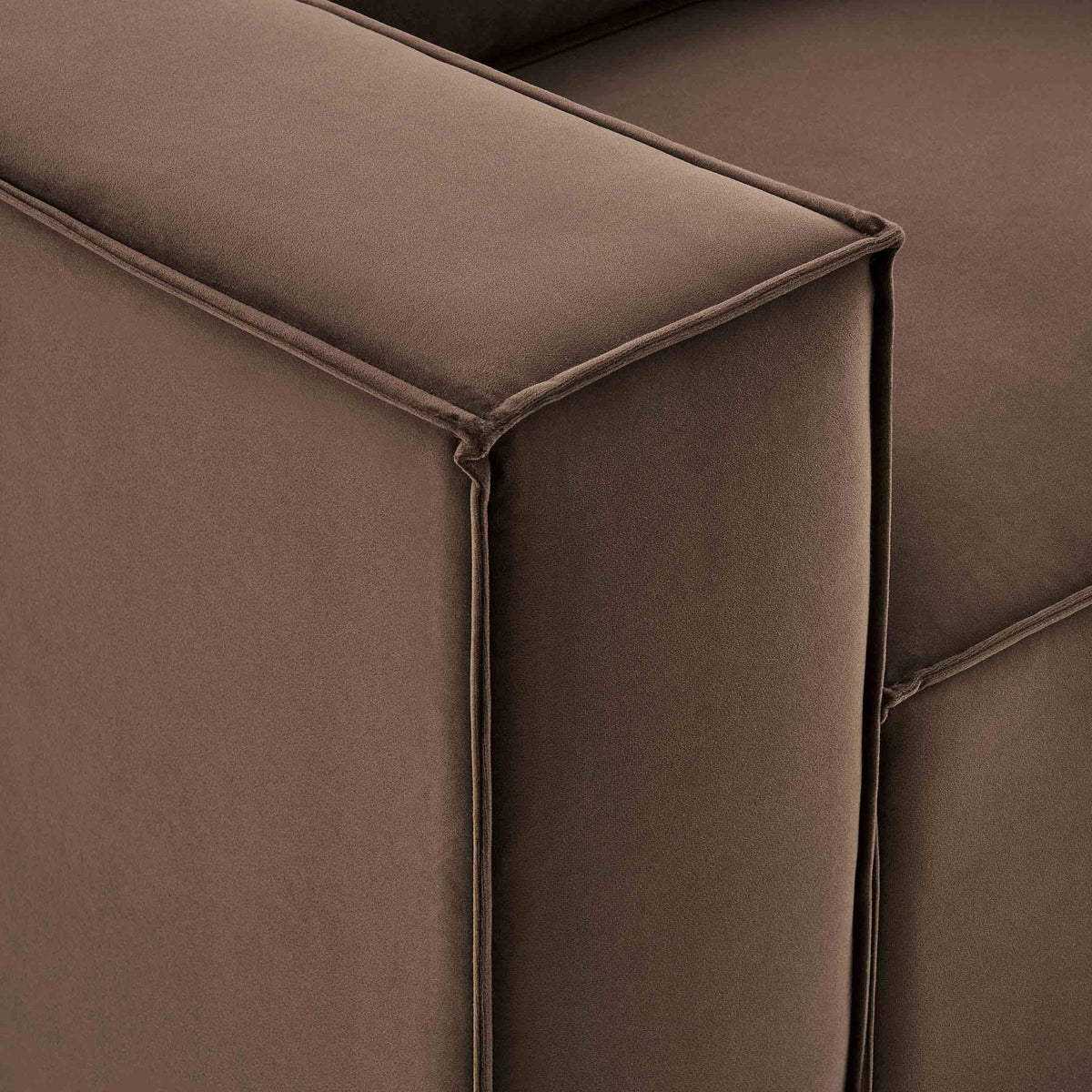 Dusk Brooklyn Grade B Cappuccino Velvet Loveseat RRP £489