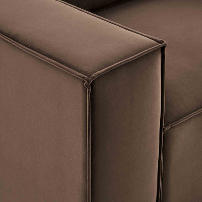 Dusk Brooklyn Grade B Cappuccino Velvet Loveseat RRP £489