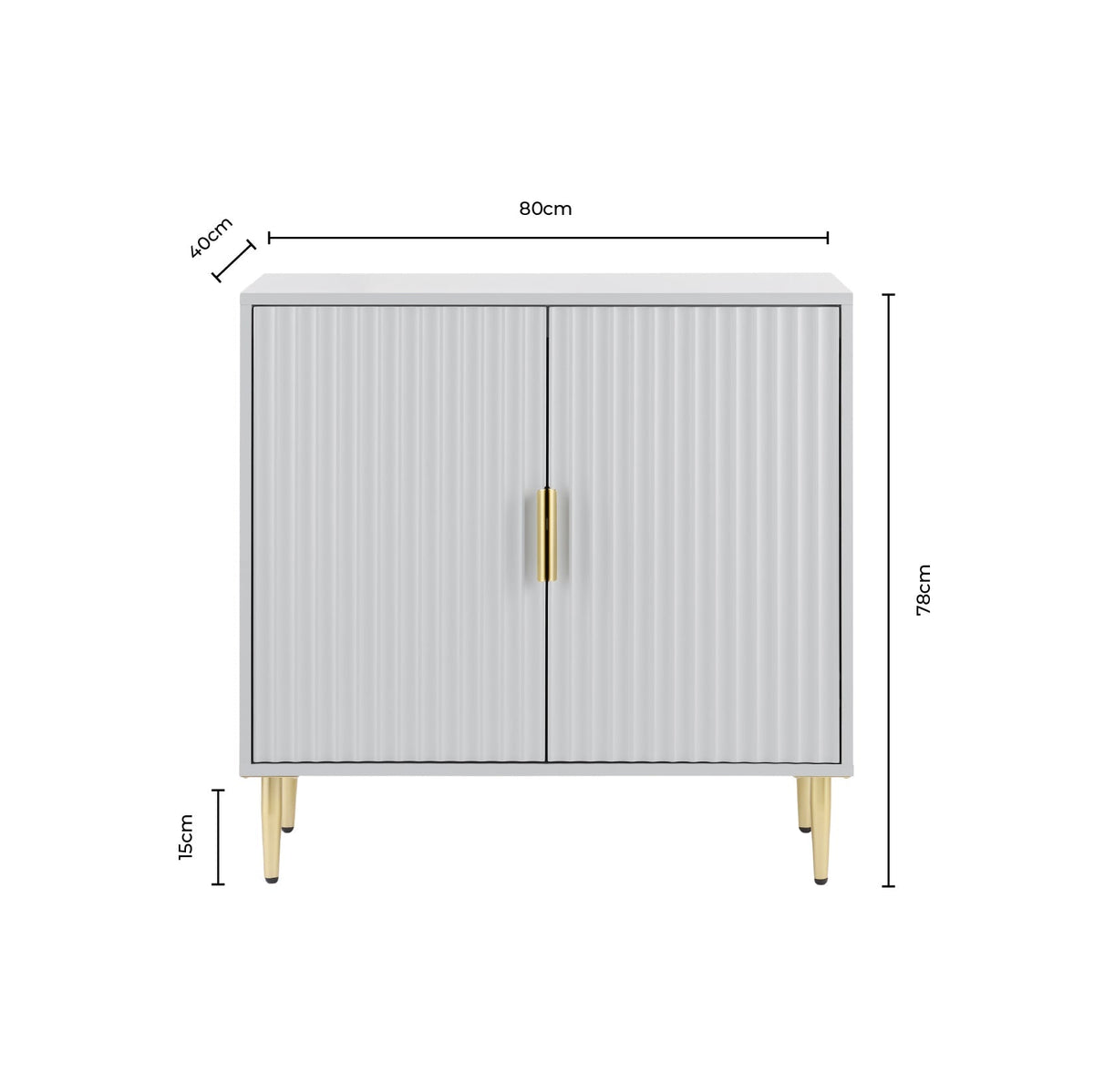 Dusk Evie Grade B Taupe and Gold Effect 2 Door Sideboard RRP £209.00