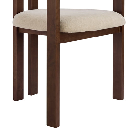 DUS-CC2-07819 Grade-C0 Dusk Bridget Set of 2 Dining Chairs - Chenille Oatmeal RRP £159.00