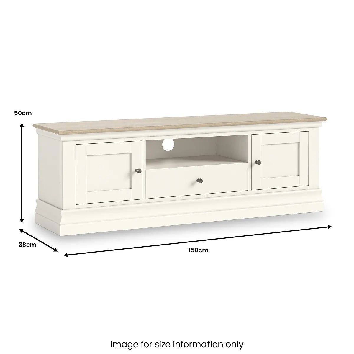 Roseland Grade B Furniture Linden Cream 150cm TV Unit RRP £395