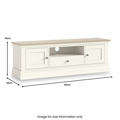 Roseland Grade B Furniture Linden Cream 150cm TV Unit RRP £395