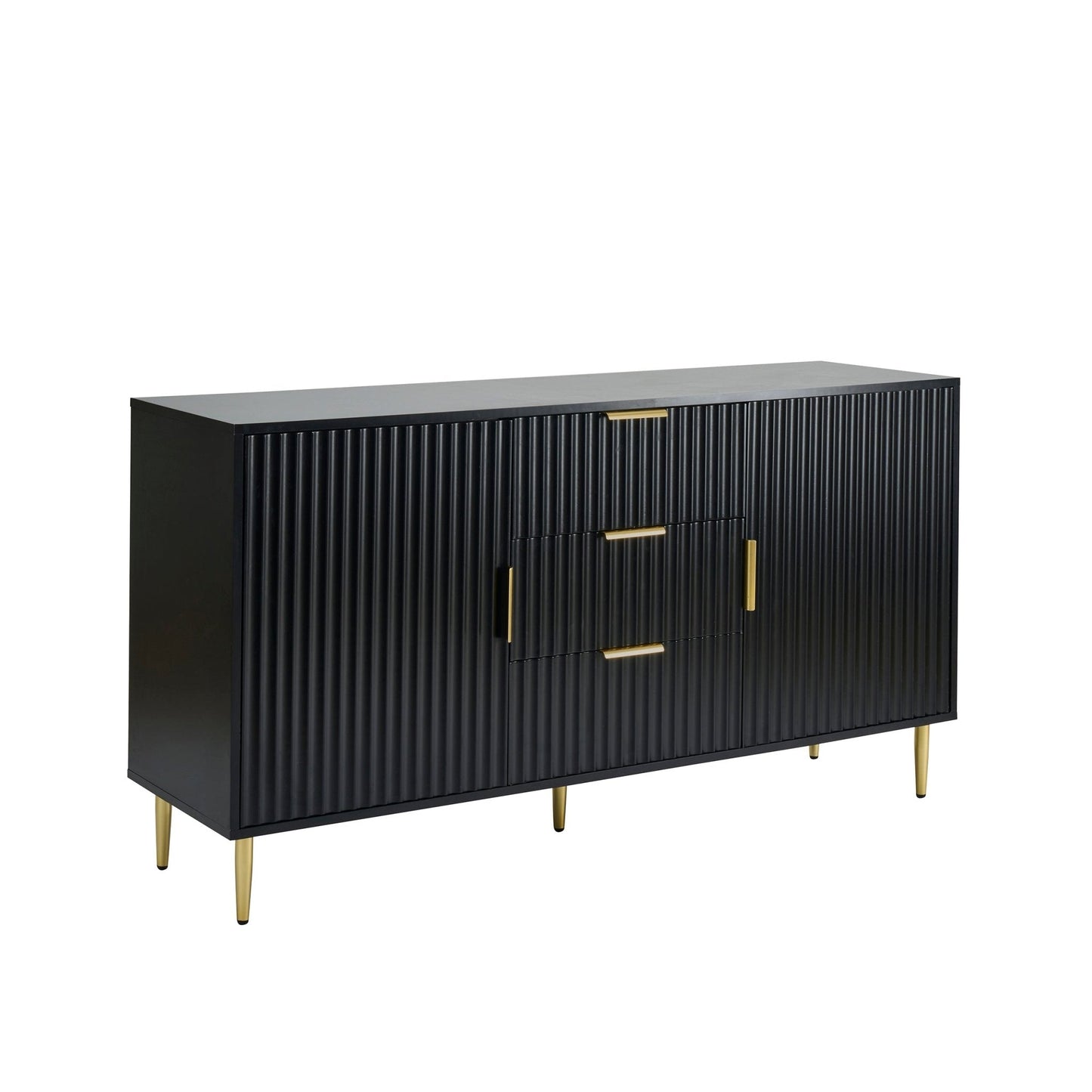 Dusk Evie Grade B Black & Gold Effect Sideboard with Drawers RRP £269