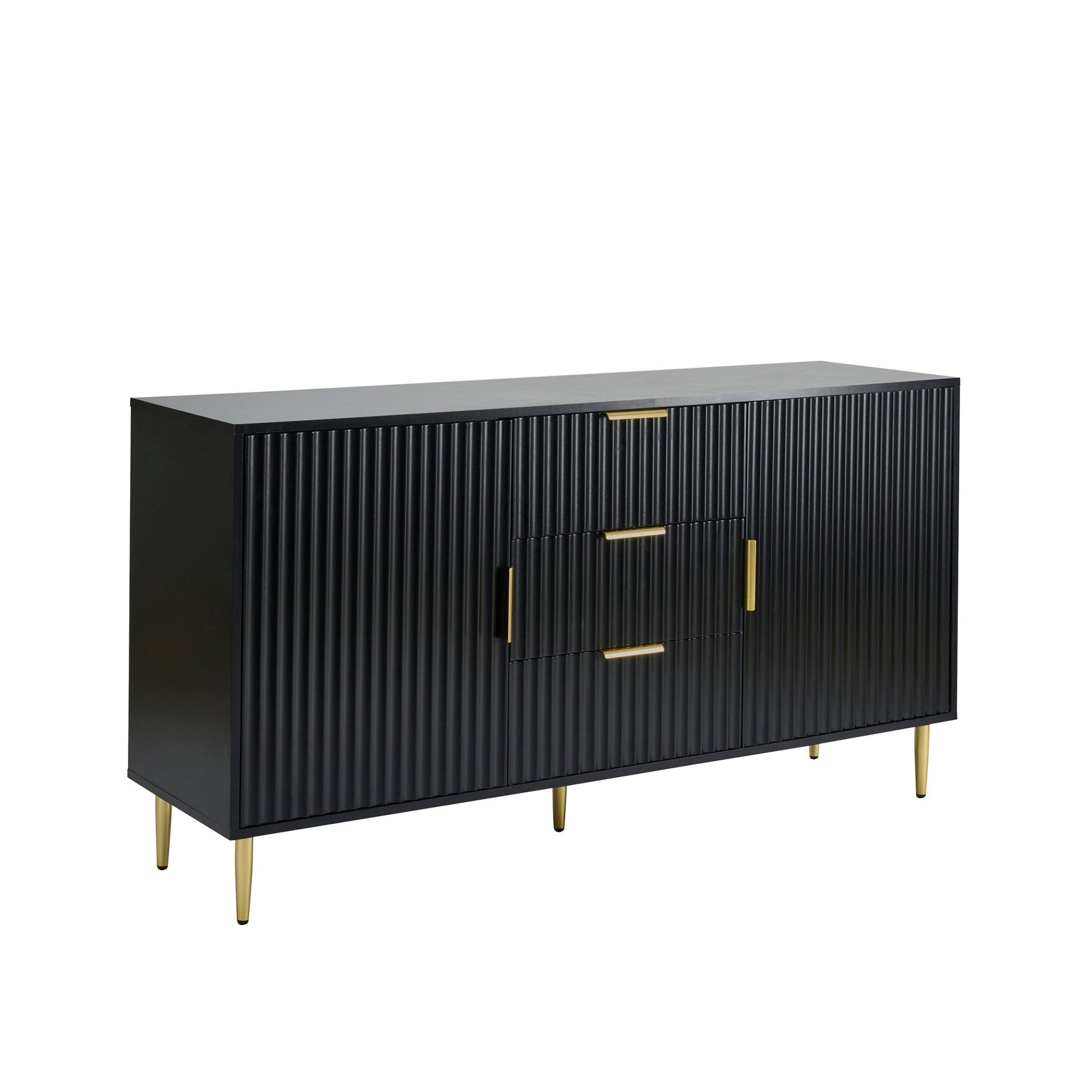 Dusk Evie Grade B Black & Gold Effect Sideboard with Drawers RRP £269
