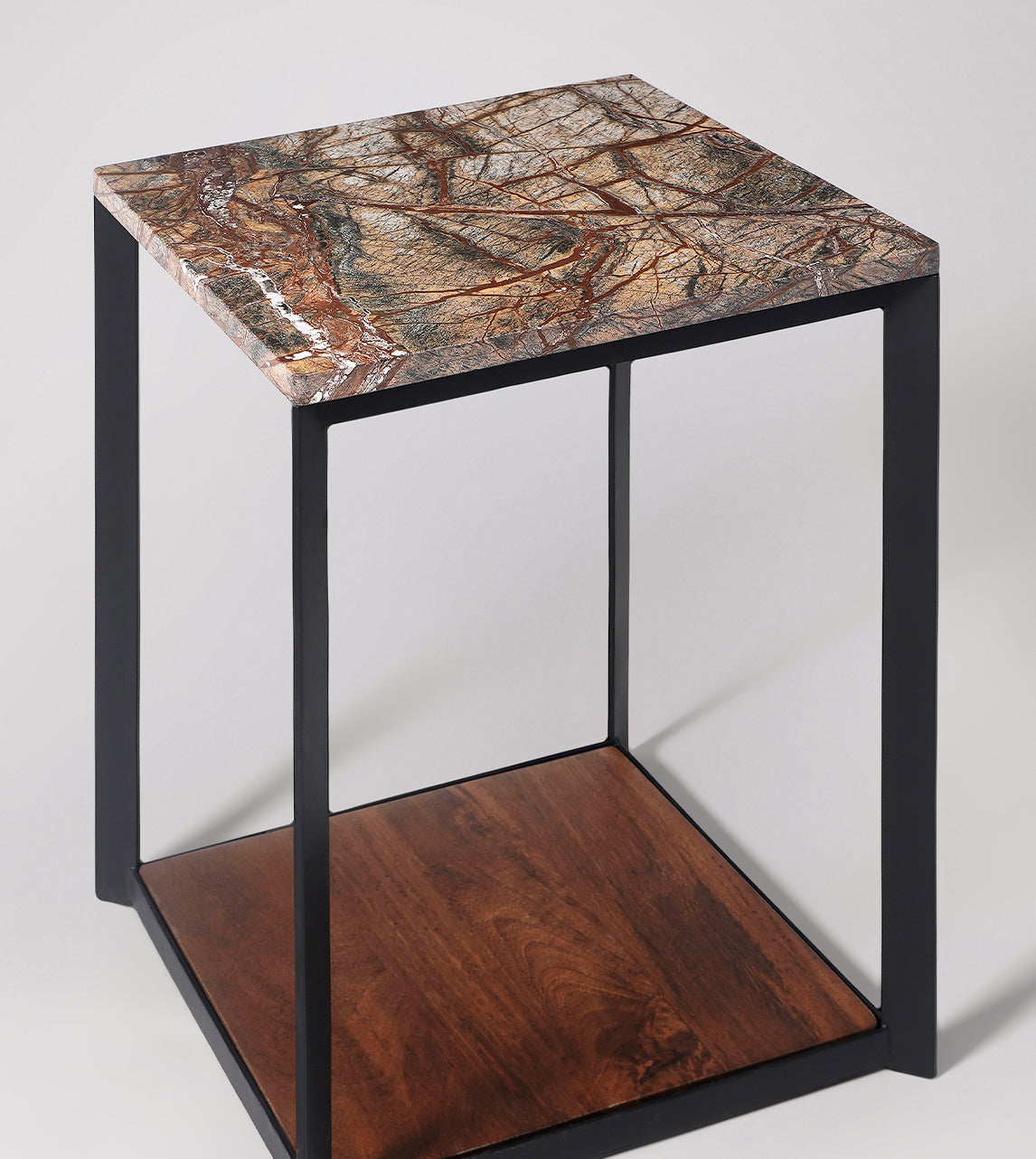 SWO-NEW-02972 Grade-C0 Swoon Swoon Wheeler side table Dark Mango and black RRP £199.00