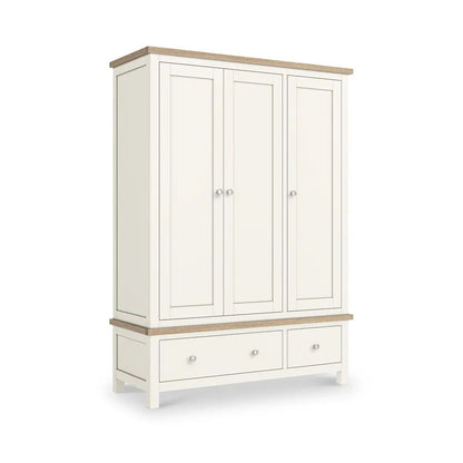 Roseland Grade B Furniture Farro Cream & Oak Triple Wardrobe RRP £685